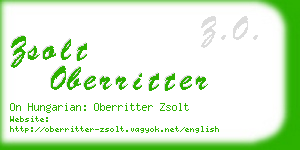 zsolt oberritter business card